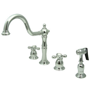 Kingston Brass Heritage Double-Handle Widespread Kitchen Faucet