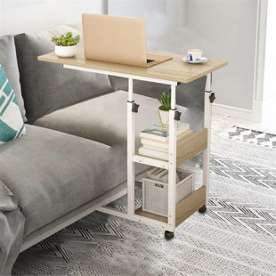 LUNA'S ELEGANT HOME 33.07'' H x 31.4'' W Laptop Cart with Wheels