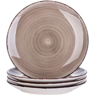 17 STORIES Kaj 7.8'' Handmade Stoneware Appetizer Plate (Set of 4)