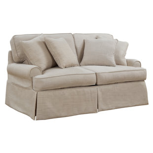 BEACHCREST HOME™ Wesham 60'' Slipcovered Loveseat