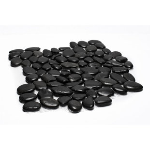 MARGO GARDEN PRODUCTS Rainforest 12" x 12" Natural Stone Pebble Mosaic Wall & Floor Tile