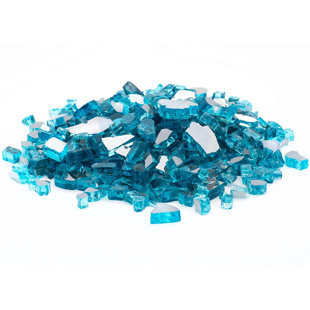 MARGO GARDEN PRODUCTS Caribbean Blue Dragon Glass Fire Glass