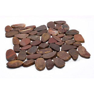 MARGO GARDEN PRODUCTS Rainforest Random Sized Natural Stone Pebbles Mosaic Wall & Floor Tile