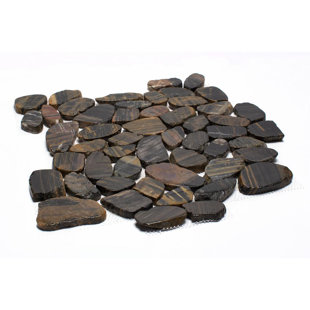 MARGO GARDEN PRODUCTS Rainforest Random Sized Natural Stone Pebbles Mosaic Wall & Floor Tile