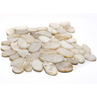 MARGO GARDEN PRODUCTS Rainforest Random Sized Natural Stone Pebbles Mosaic Wall & Floor Tile