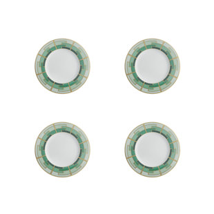 VISTA ALEGRE Emerald 8.98'' Porcelain China Salad/Dessert Plate (Set of 4)