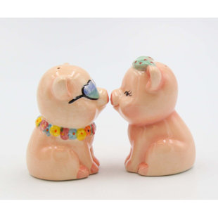 Cosmos Gifts Happy Pigs Salt and Pepper Shaker Set