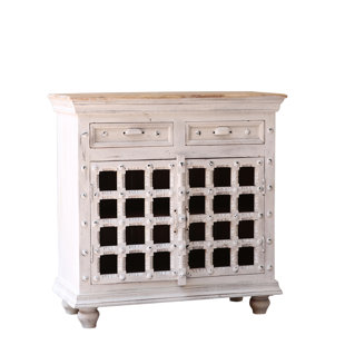 BLOOMSBURY MARKET Aleyna 90cm Solid Wood Sideboard