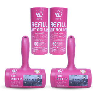 WBM HOME W Home 2 Lint Roller with 2 Refill Lint Remover , Extra Sticky Pet Hair Remover, 240 Sheets Total