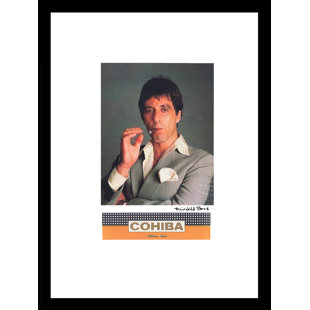 VENICE BEACH COLLECTIONS Fairchild Paris CIGARS & PACINO HAND IN HAND - 14"x18" Framed Print