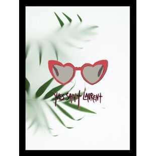 VENICE BEACH COLLECTIONS Fairchild Paris HEART-SHAPED GLAM FASHION SUNGLASSES - 14"x18" Framed Print