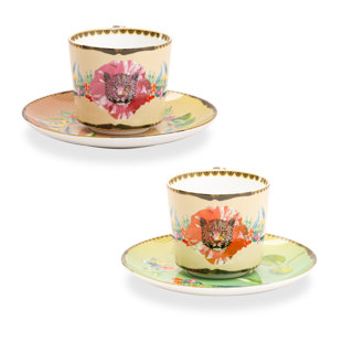 GRACE'S TEA WARE Wild Summer Coffee Mug & Saucer (Set of 2)