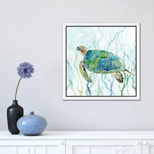 BEACHCREST HOME Sea Turtle Swim II by Carol Robinson - Print on Canvas