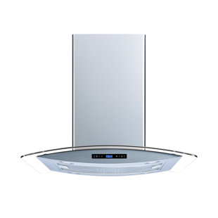 WINFLO H102B Series 36" 500 CFM Convertible Island Range Hood in Stainless Steel