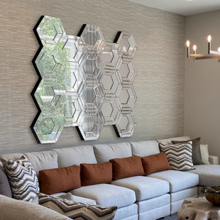 ROSDORF PARK Lewisville Asymmetrical Glass Wall Mirror