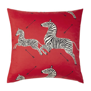 THE HOUSE OF SCALAMANDRE Zebras Animal Print Cotton Throw Pillow