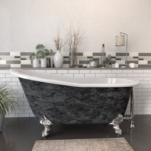 CAMBRIDGE PLUMBING 61'' x 30'' Freestanding Soaking Cast Iron Bathtub