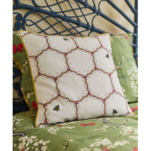 THE CHATEAU BY ANGEL STRAWBRIDGE Honeycomb Cream 45X45Cm Poly Filled Cushion