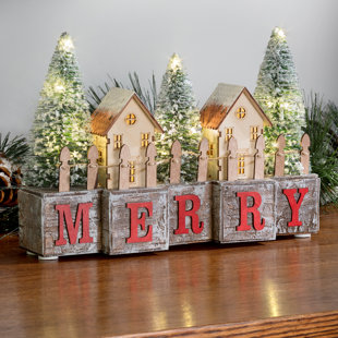 THREE POSTS™ Merry Wood Blocks with Timer
