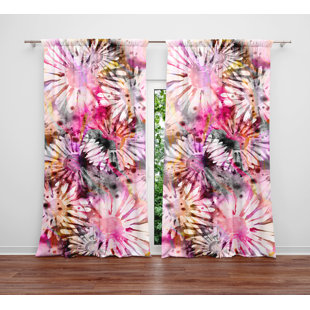 DEJA BLUE STUDIOS Polyester Semi-Sheer Curtain Pair (Set of 2)