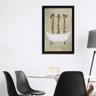 MACK + MILO Giraffes In Bathtub by Coco De Paris - Print on Canvas