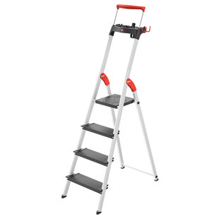 HAILO USA INC. Hailo L100 4-Step Aluminum Lightweight Folding Step Ladder