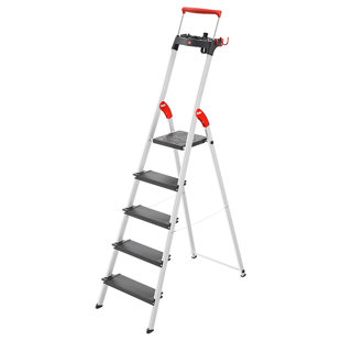 HAILO USA INC. Hailo L100 5- Step Aluminum Lightweight Folding Step Ladder
