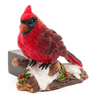 JARDINOPIA Red Cardinal Bird Coloured Planter Feet In Gift Box (Set of 3)