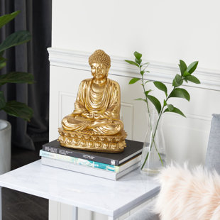 DAKOTA FIELDS Barbaa Polystone Sitting Buddha