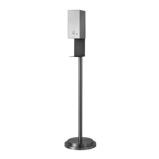 NOVA OF CALIFORNIA Luxe Floor Stand Touchless Hand Sanitizer Dispenser - 54", Satin Nickel, Powermist
