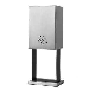 NOVA OF CALIFORNIA Luxe Tabletop Touchless Hand Sanitizer Dispenser - 21", Satin Nickel, Powermist