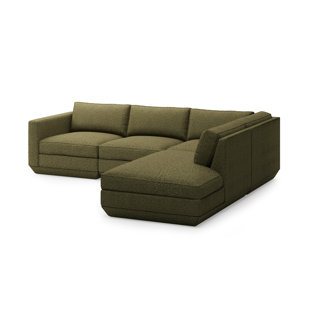 GUS* MODERN Podium Modular 4 PC Lounge Sectional A