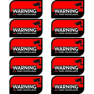 QUALITY CLEVER Warning Security Sticker (Set of 10)