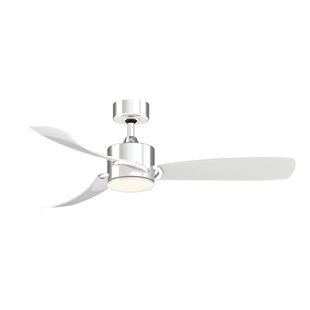 FANIMATION Sculptaire 52" 3- Blade LED Standard Ceiling Fan with Remote Control and Light Kit Included