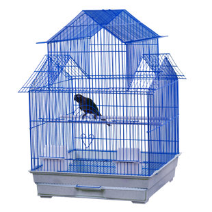 TUCKER MURPHY PET™ Clareese 27'' Iron Pointed Top Table Top Bird Cage with Wheels