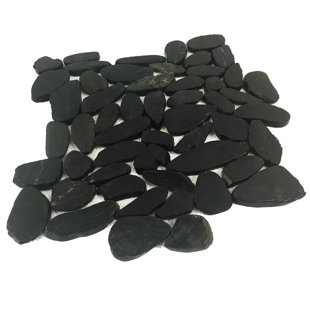 MARGO GARDEN PRODUCTS Rainforest Natural Stone Pebbles Mosaic Wall & Floor Tile