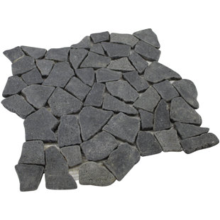 MARGO GARDEN PRODUCTS Rainforest 12" x 12" Natural Stone Pebbles Mosaic Wall & Floor Tile