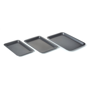 Nifty Home Products Betty Crocker Non-Stick Steel 3 Piece Baking Sheet Set