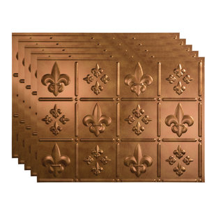 FASADE FASÄDE Fleur de Lis Decorative Vinyl Backsplash 15 sq ft Kit