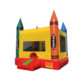 JINGO JUMP 13' X 13' Crayon Bounce House with Air Blower