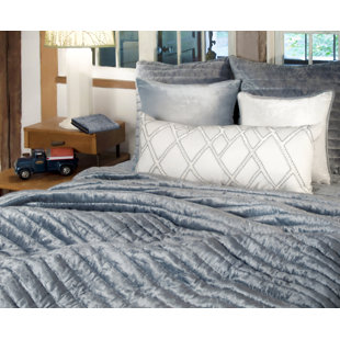 KEVIN O'BRIEN STUDIO Channel Modern & Contemporary Cotton Blend Velvet Quilt Set