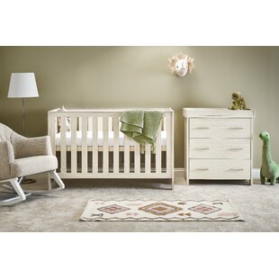 OBABY Nika Cot Bed 2-Piece Nursery Furniture Set