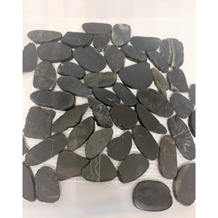 FUSTONE Flat Pebble Random Sized Natural Stone Wall & Floor Tile