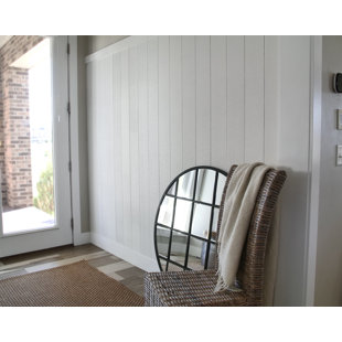 NINTH & VINE 5.75" X 94" Peel and Stick Shiplap Wall Paneling Primed (Ready to Paint)