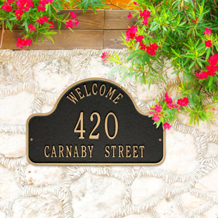 OLD CENTURY FORGE Lexy Welcome 2 Line Address Wall Address Plaque