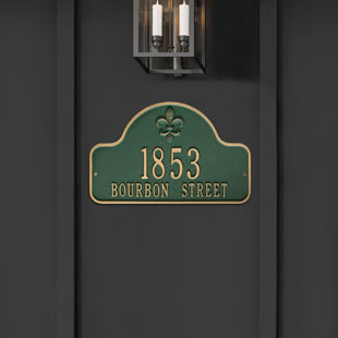 OLD CENTURY FORGE Fleur de Lis Address Plaque
