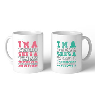 365 PRINTING INC Together We're Freaking Weird Mug Set (Set of 2)