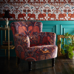 EMMA J SHIPLEY FOR CLARKE & CLARKE Dalston Zambezi Wine Chair