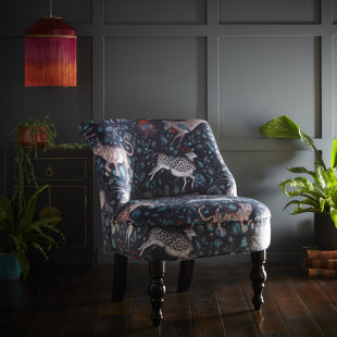 EMMA J SHIPLEY FOR CLARKE & CLARKE Langley Protea Navy Chair
