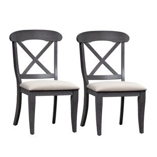 SAND & STABLE™ Quinta Linen Cross Back Side Chair (Set of 2)
